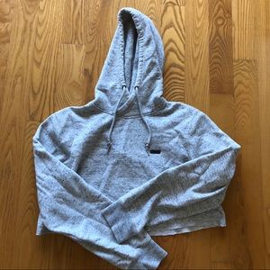 Dravus Grey Speckled Crop Hoodie